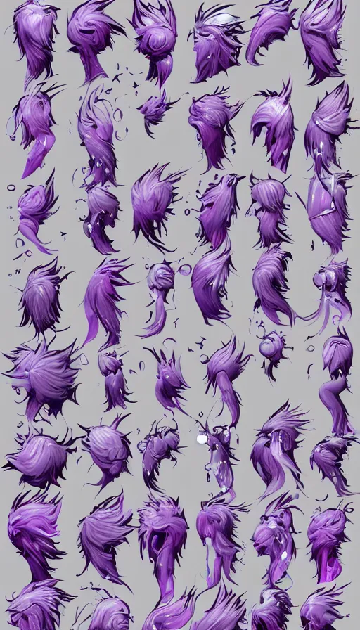 Prompt: a sprite sheet of a realistic graffiti wirter holding a spray can and purple hair, sweat drops, insane, intricate, highly detailed, smooth, sharp focus, Unreal Engine 5, 8K
