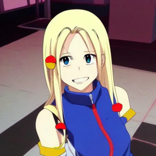 Image similar to anime version of kristen bell