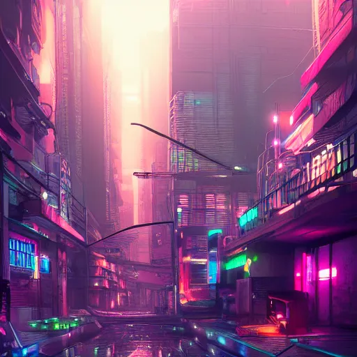 Image similar to Cyberpunk city, alley, neon and hologram, cinematic lighting, artstation, cgsociety, concept art, highly detailed and realistic