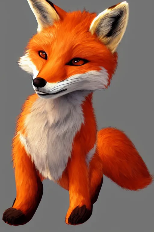 Image similar to a fox fursona, trending on artstation, by kawacy, furry art, digital art