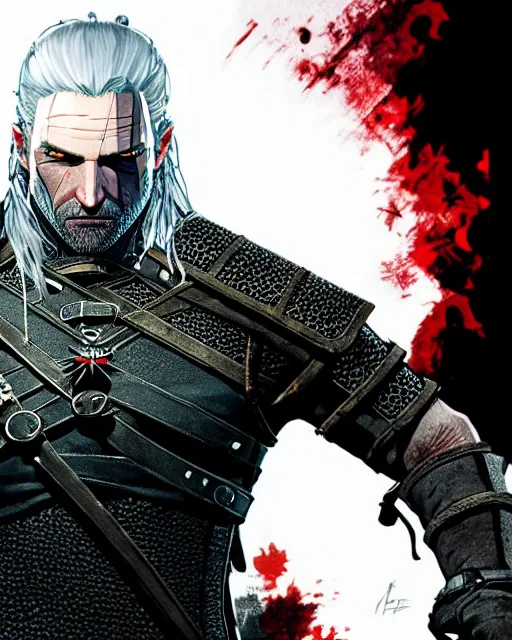 Prompt: witcher boxart by yoji shinkawa and yoji shinkawa and yoji shinkawa and yoji shinkawa