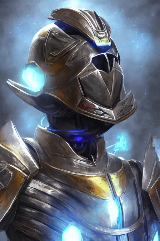 Image similar to helmet armor guardian destiny in witch queen illumination ray tracing hdr fanart arstation by sung choi robot ninja mask and eric pfeiffer and gabriel garza and casper konefal