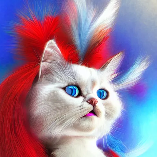 Prompt: graphic, hyperreal, portraiture illustration of a anthropomorphic beautiful ragdoll cat in different marvel cosplay clothes, smiling, digital painting