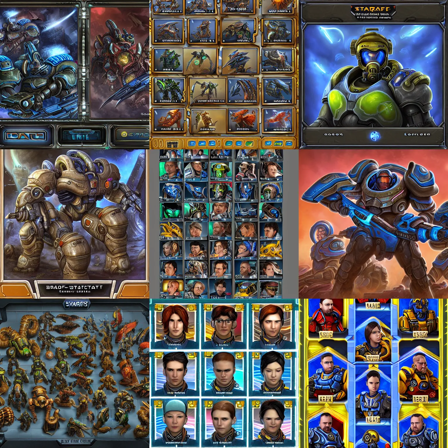 Prompt: starcraft unit portrait