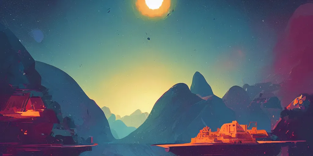 Image similar to asteroids by alena aenami and petros afshar