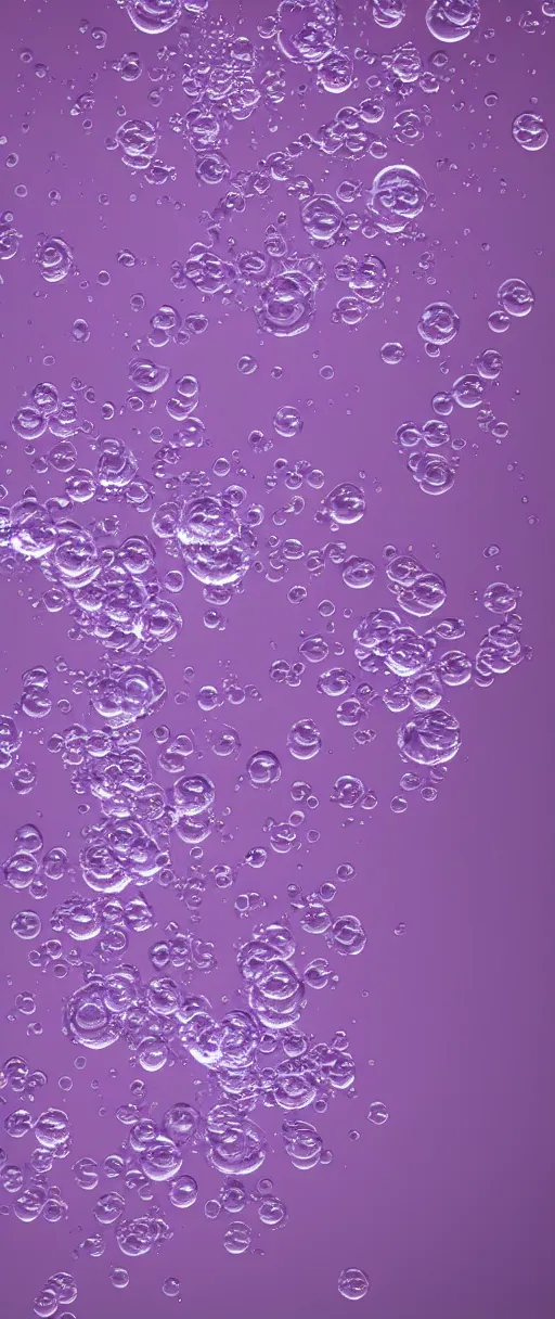 Image similar to purple bubbles octane render, hyper realistic, 4 k, intricate detail, vivid, colorful, water, condensation