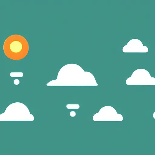 Prompt: icon for weather app, simple, detailed, peaceful, sunny