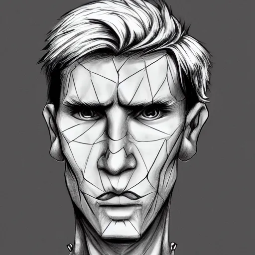 Prompt: jerma as a homestuck troll, gray skin, detailed portrait