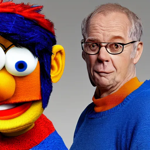 Image similar to bert and ernie realistic human 4 k