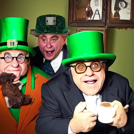 Prompt: danny devito as an irish leprechaun