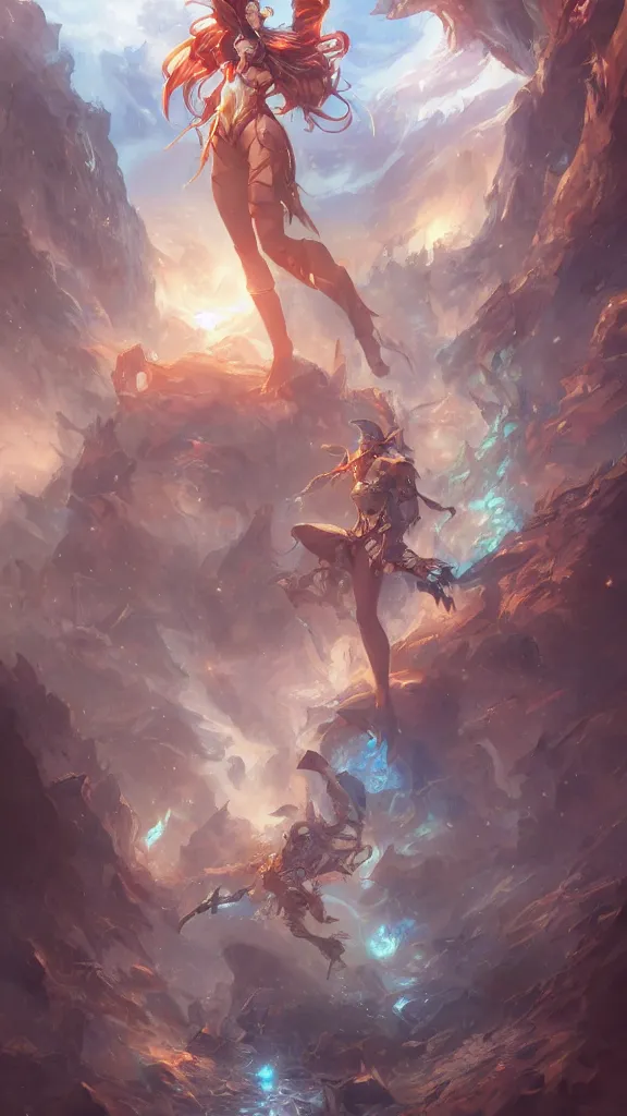 Image similar to dreamscape fanart in world Hero epic legend fantasy , by Stanley Artgerm Lau, WLOP, Rossdraws, James Jean, Andrei Riabovitchev, Marc Simonetti, Yoshitaka Amano, ArtStation, CGSociety,