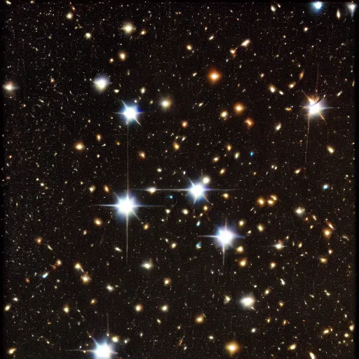 Prompt: dark space full of stars, Hubble photograph