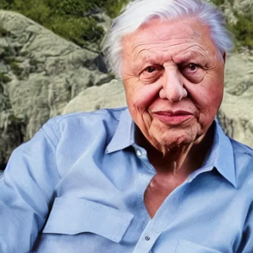 Prompt: david attenborough in grand theft auto 5