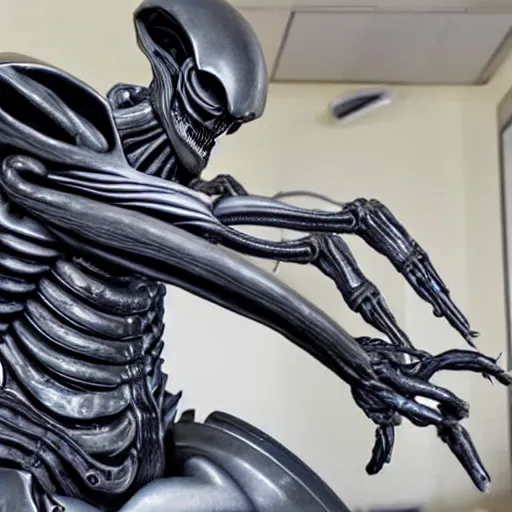 Image similar to xenomorph on a surgical table.