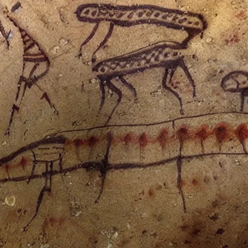 Image similar to “amogus cave drawing found by archaeologists, award winning”