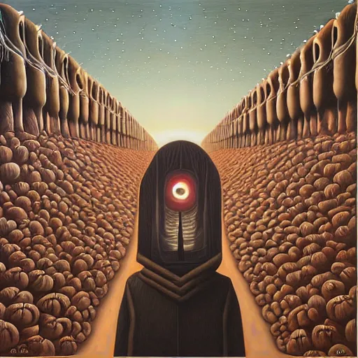 Prompt: in a dream, are all the characters really you? by jeffrey smith, oil on canvas