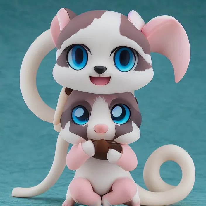 Prompt: Sugar Glider, An anime Nendoroid of sugar glider, figurine, detailed product photo