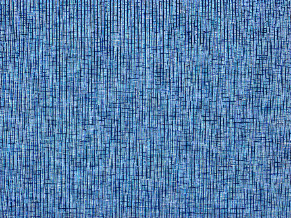 Prompt: a perfect portrait photograph of a human being reduced to an ordered set of pixels, sorted by the blue channel value, each pixel is a 1 meter plastic cube glued to the outside of a horrific government building in azerbaijan.