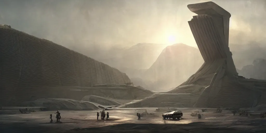 Image similar to sci-fi organic form car and wall structure in the coronation of napoleon painting by Jacques-Louis David in the blade runner 2049 film organic architecture forms artwork by caravaggio unreal engine 5 keyshot octane lighting ultra high detail ultra hyper realism 8k 16k in plastic dark tilt shift full-length view