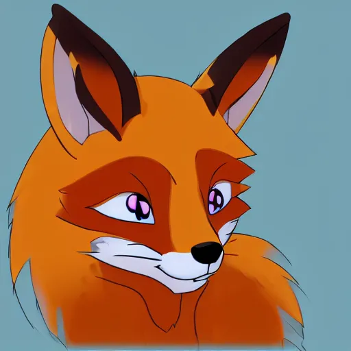 Prompt: a fox fursona headshot, trending on artstation, furry art, by don bluth and kawacy