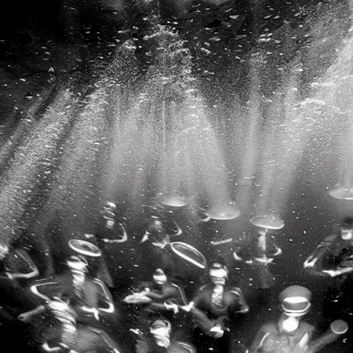 Image similar to Underwater photo of a marching band by Trent Parke, clean, detailed, Magnum photos