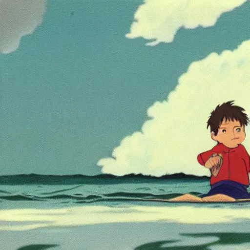 Image similar to still from ponyo of tom cruise