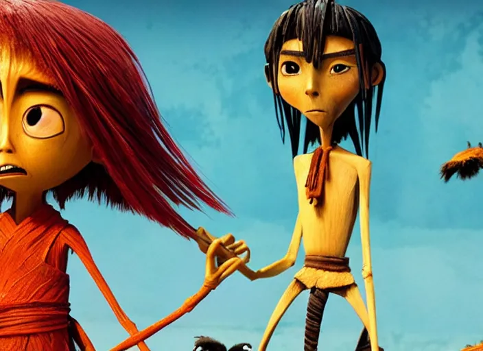 Image similar to A very high resolution image from a new movie, stop motion, Animated film Kubo, Kubo and the Two Strings, directed by wes anderson