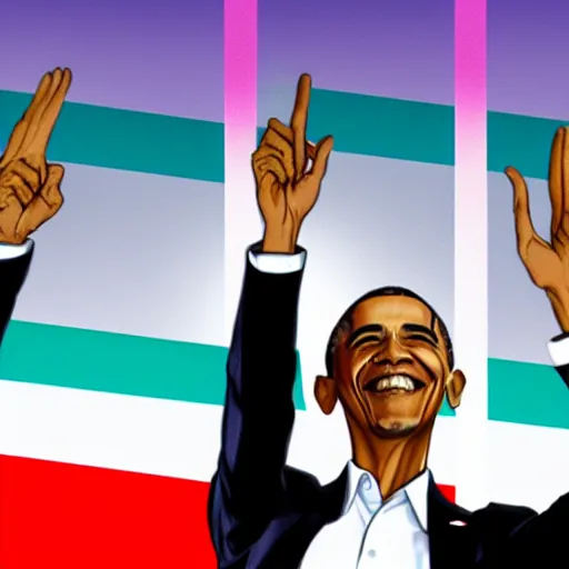 Image similar to barack obama holding the bi flag