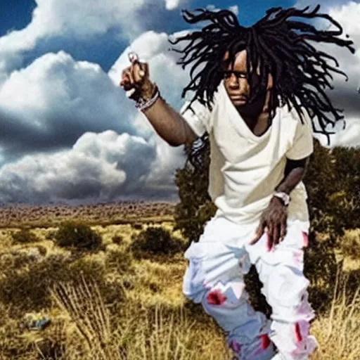 Prompt: chiefkeef in the clouds