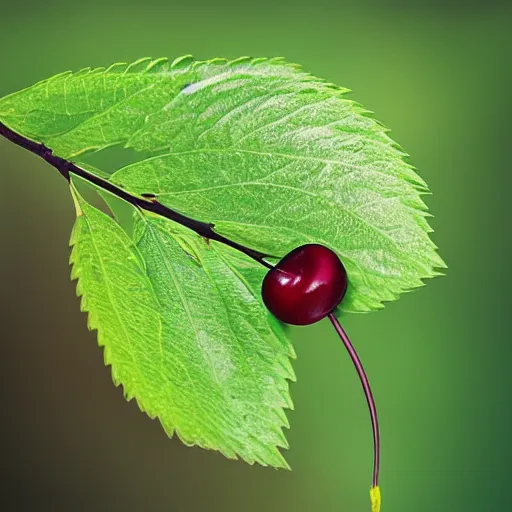 Prompt: a perfect photo of a close-up cherry. Behance