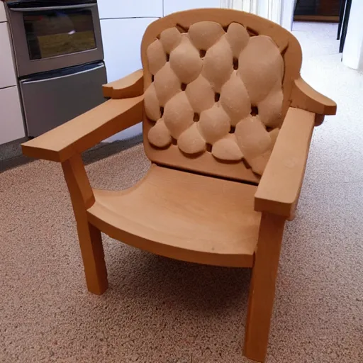 Image similar to chair made from biscuits
