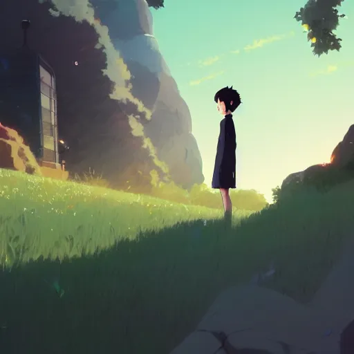 Image similar to thought i found a way, thought i found a way out, but you never go away, so i guess i gotta stay now, cory loftis, james gilleard, atey ghailan, makoto shinkai, goro fujita, studio ghibli, rim light, exquisite lighting, clear focus, very coherent, plain background
