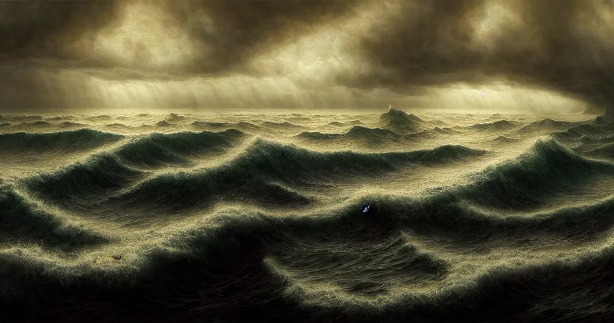 Image similar to epic professional digital art of startling hungry seascape coastline, faint golden moody atmospheric lighting, painted, intricate, detailed, detailed, foreboding, by leesha hannigan, wayne haag, reyna rochin, ignacio fernandez rios, mark ryden, iris van herpen,, epic, stunning, gorgeous, much wow, cinematic, masterpiece.