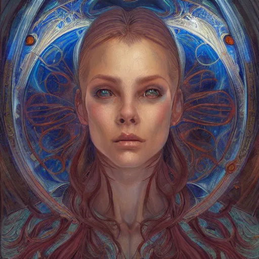 Prompt: a painting in the style of donato giancola, and in the style of charlie bowater, and in the style of william blake. symmetry, smooth, sharp focus, semi - realism.