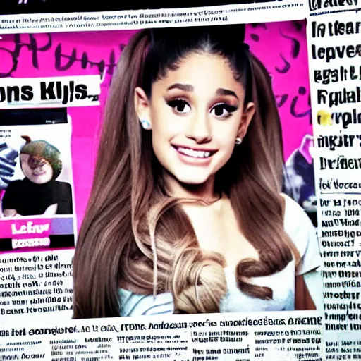 Image similar to ariana grande on a local newspaper