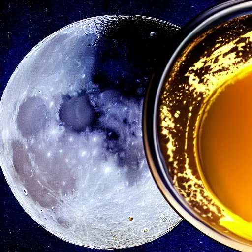 Image similar to the moon with honey poured on it, photorealistic, detailed, HDR, high contrast