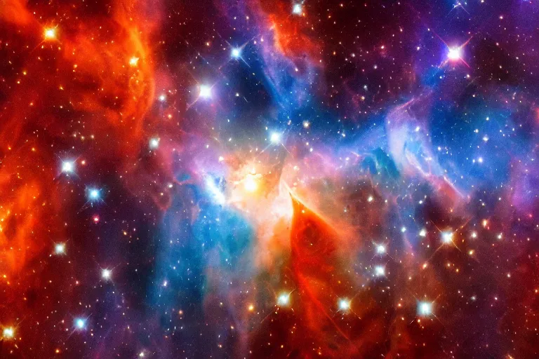 Prompt: a remarkable hubble space telescope photo of a crazy nebula, highly detailed, 4 k,