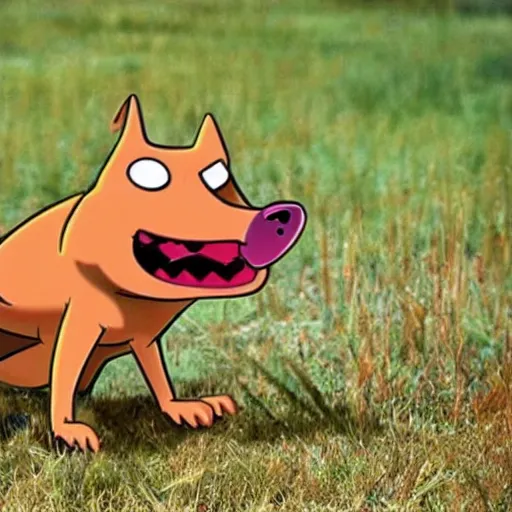 Image similar to real life Courage the cowardly dog