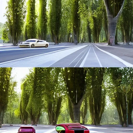 Image similar to cars that look like trees