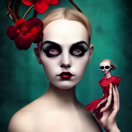 Prompt: contemplation by Natalie Shau, masterpiece