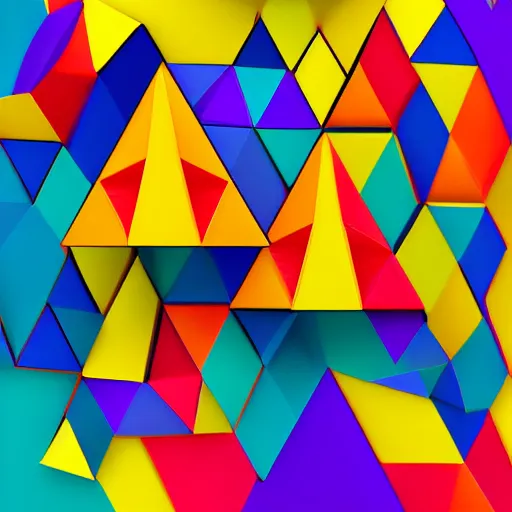 Image similar to abstract colorful platonic solids