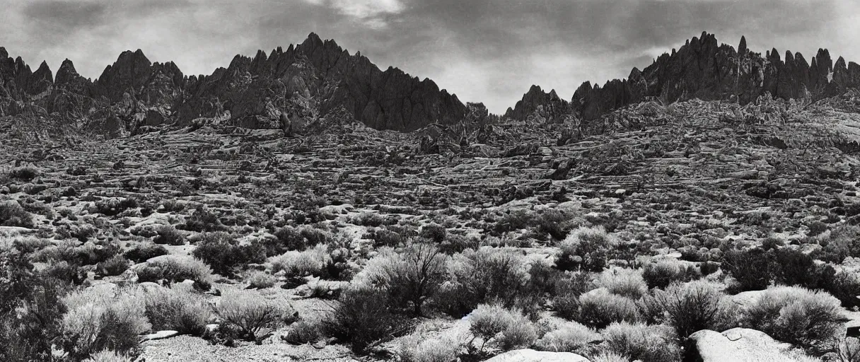 Image similar to A colorful landscape photo by Ansel Adams