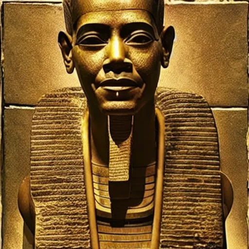 Image similar to barrack obama as an ancient egyptian pharaoh