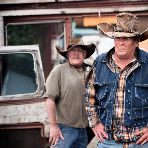 Prompt: film still of the 2 0 1 2 tv show'the new york hillbillies '. sigma 8 5 mm f / 1. 2