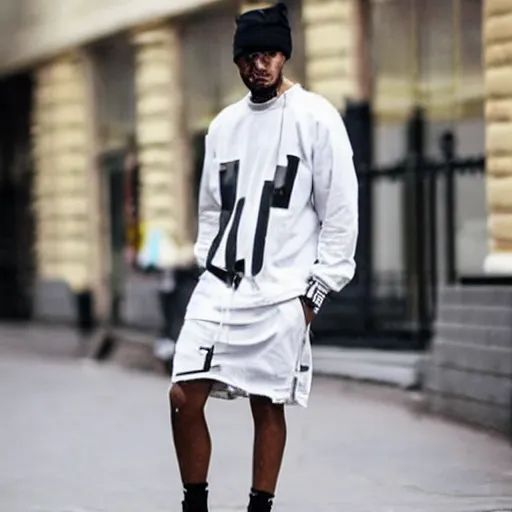 Image similar to the coolest streetwear fit ever