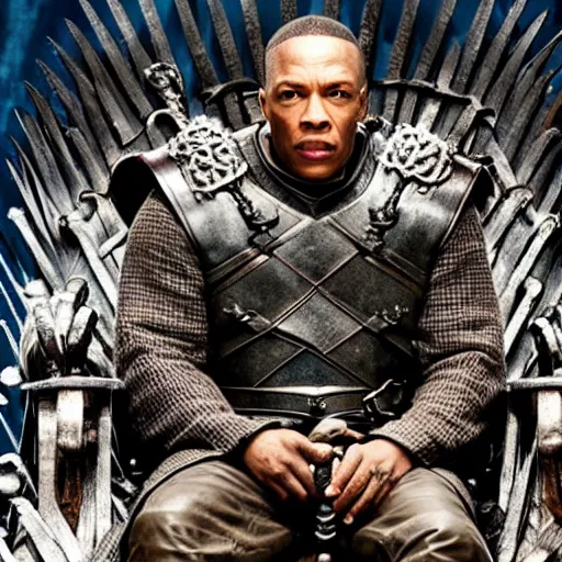 Image similar to still of dr dre in game of thrones