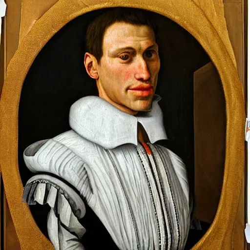 Image similar to A 16th century mannerism painting of Jerma985, portrait of Jerma985, grainy, realistic, very realistic, hyperrealistic, highly detailed, very detailed, extremely detailed, very neat, very epic, very cool, detailed, trending on artstation