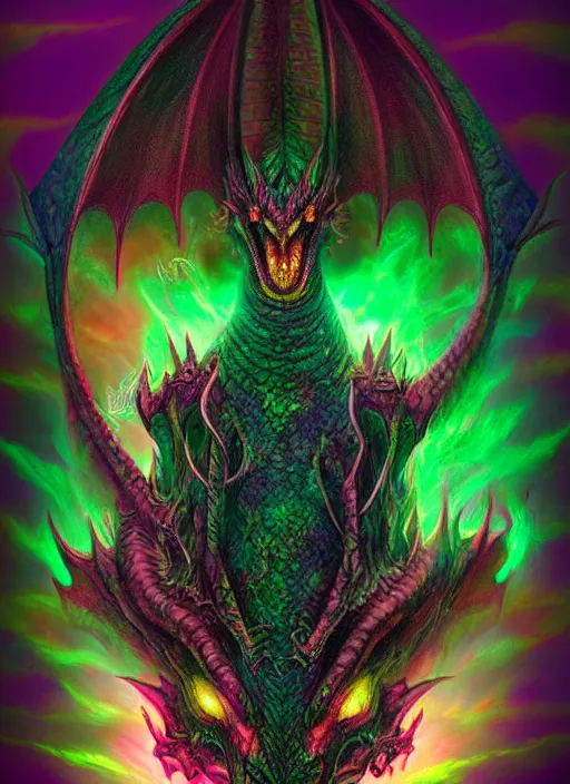 Prompt: dragon from cosmic dusr, psycho stupid fuck it insane, looks like dragon but cant seem to confirm, cinematic lighting, psychedelic photoluminescence experience, various refining methods, micro macro autofocus, ultra definition, award winning photo, to hell with you, devianart craze, photograph taken by michael komarck