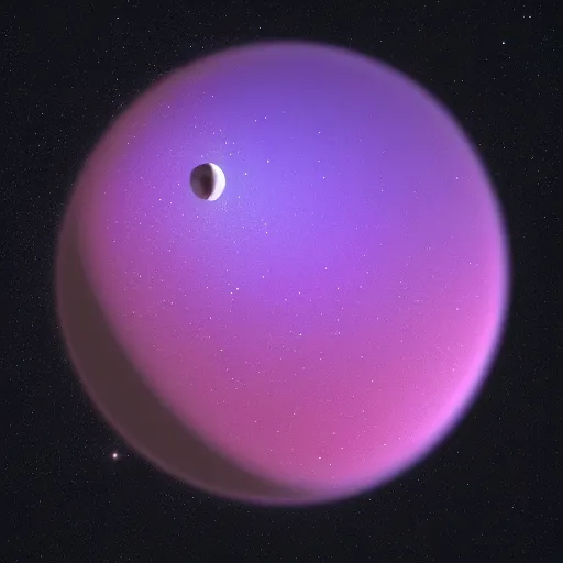 Prompt: a closeup of a lonely purple planet floating alone in the vast blackness of deep space, digital art, photorealistic, detailed, trending on artstation, closeup photo