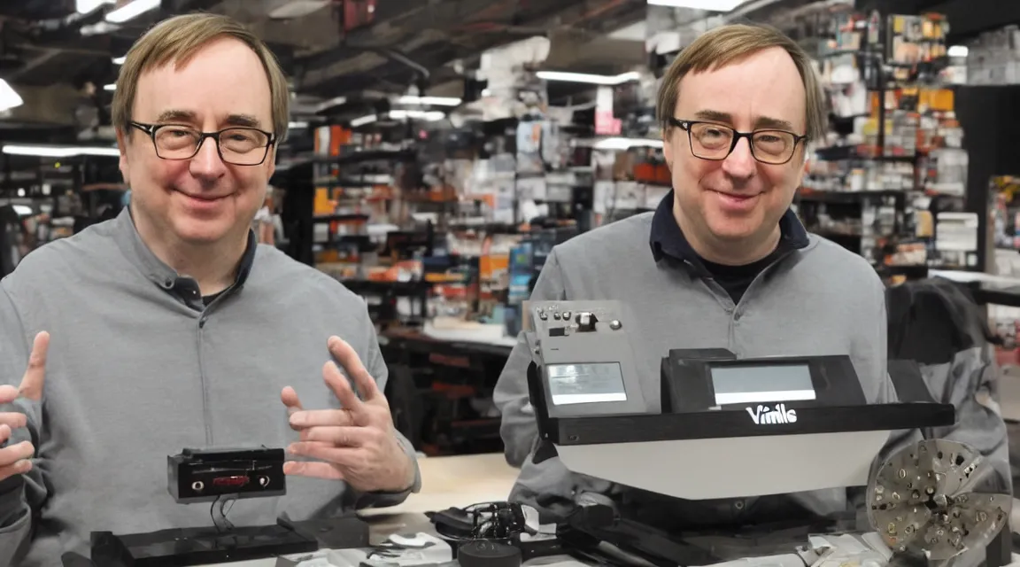 Image similar to vinil scale figure of Linus Torvalds, photo product